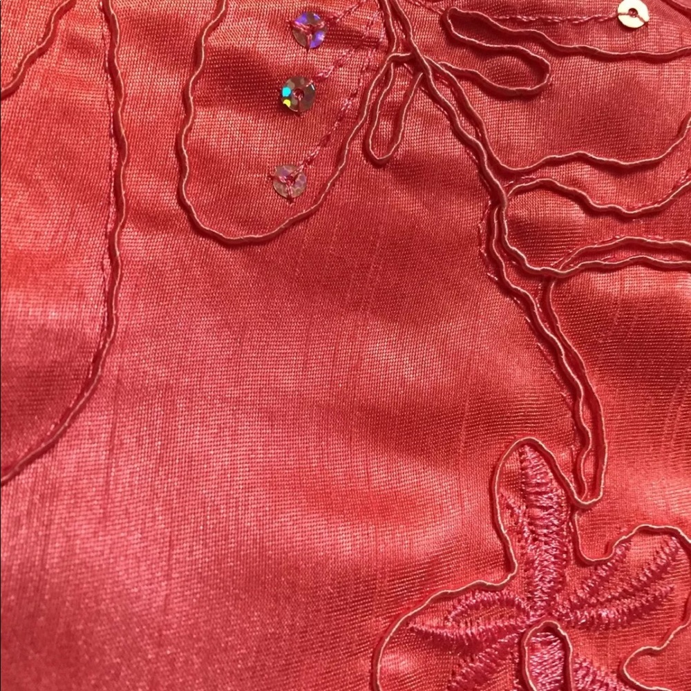 RARE EDITIONS Size 8 Coral Special Occasion Dress CDW $78 EUC - Picture 5 of 9
